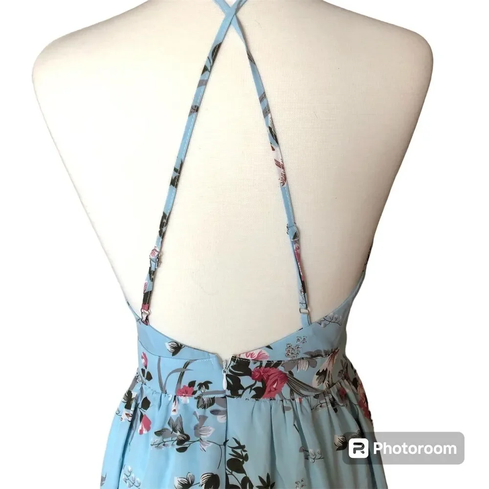 Cupshe boho crisscross Floral Maxi Dress for beach party summer size Small - Picture 6 of 12
